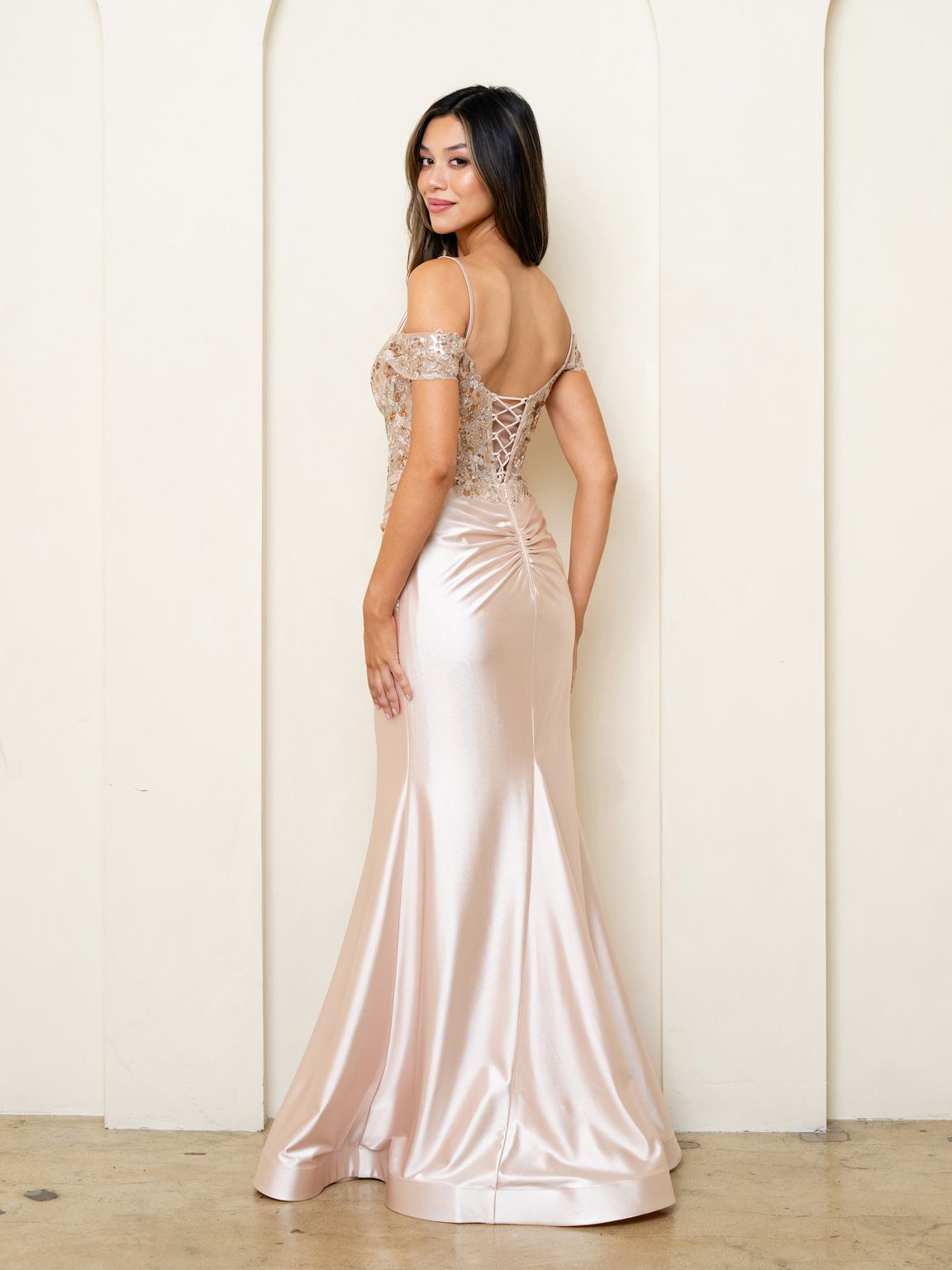 Black Eva Fashion 5291 Long Formal Fitted Sequin Prom Dress
