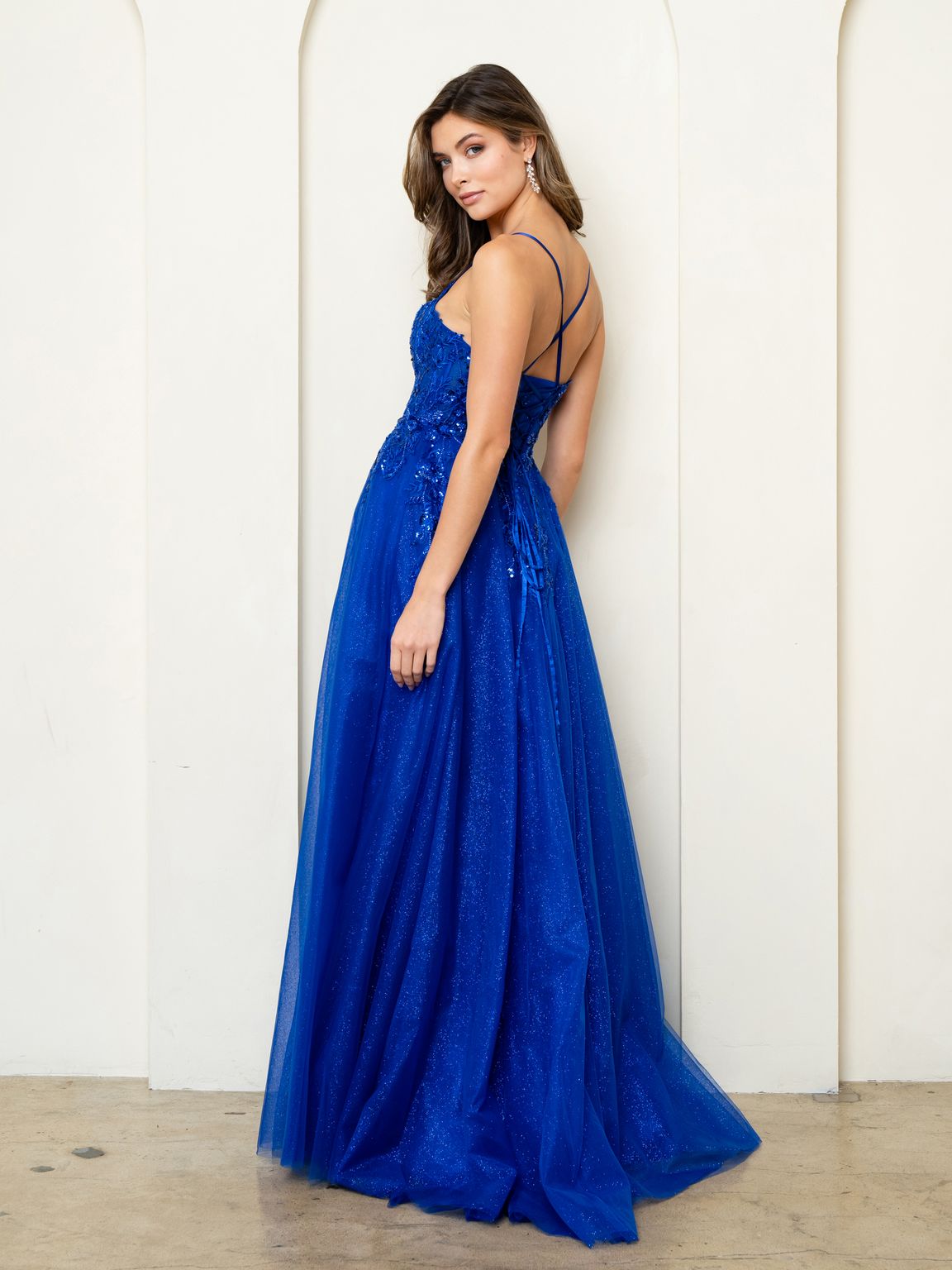 Eva Fashion 5295 Long Ball Gown Beaded Sequin Prom Dress