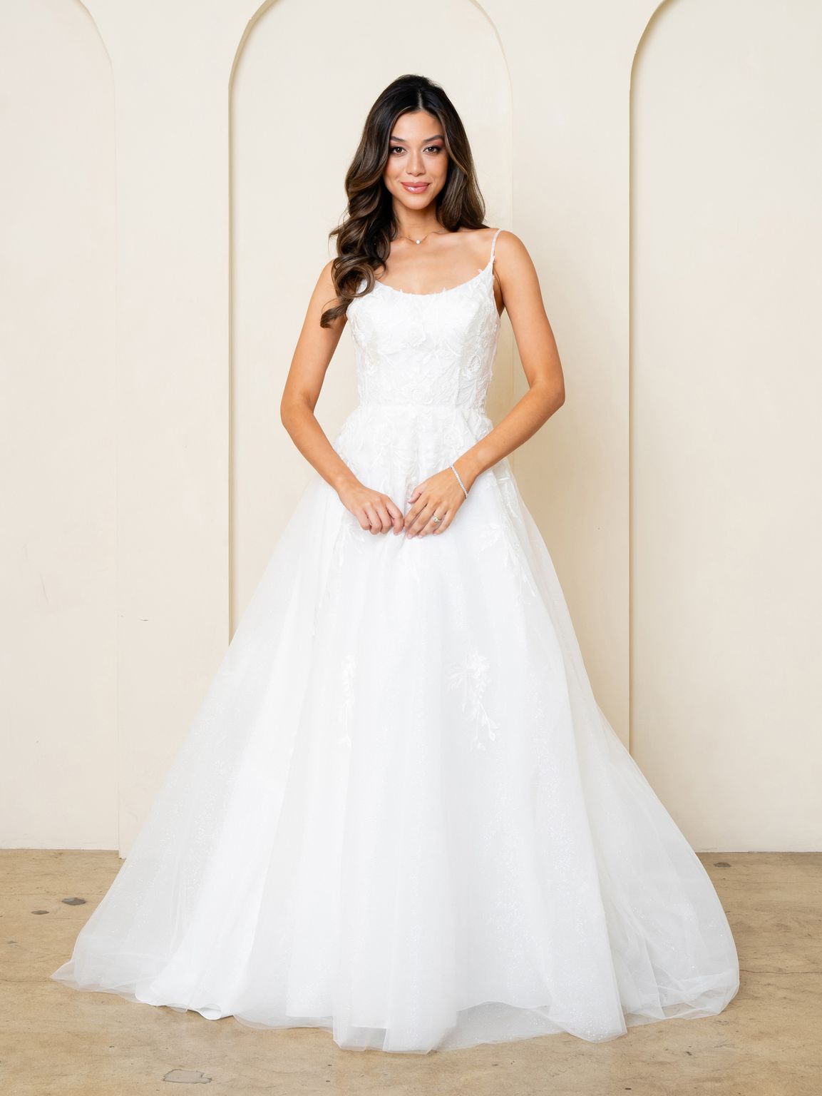 Eva Fashion 5296 Bridal Gown Long A Line Lace Wedding Dress