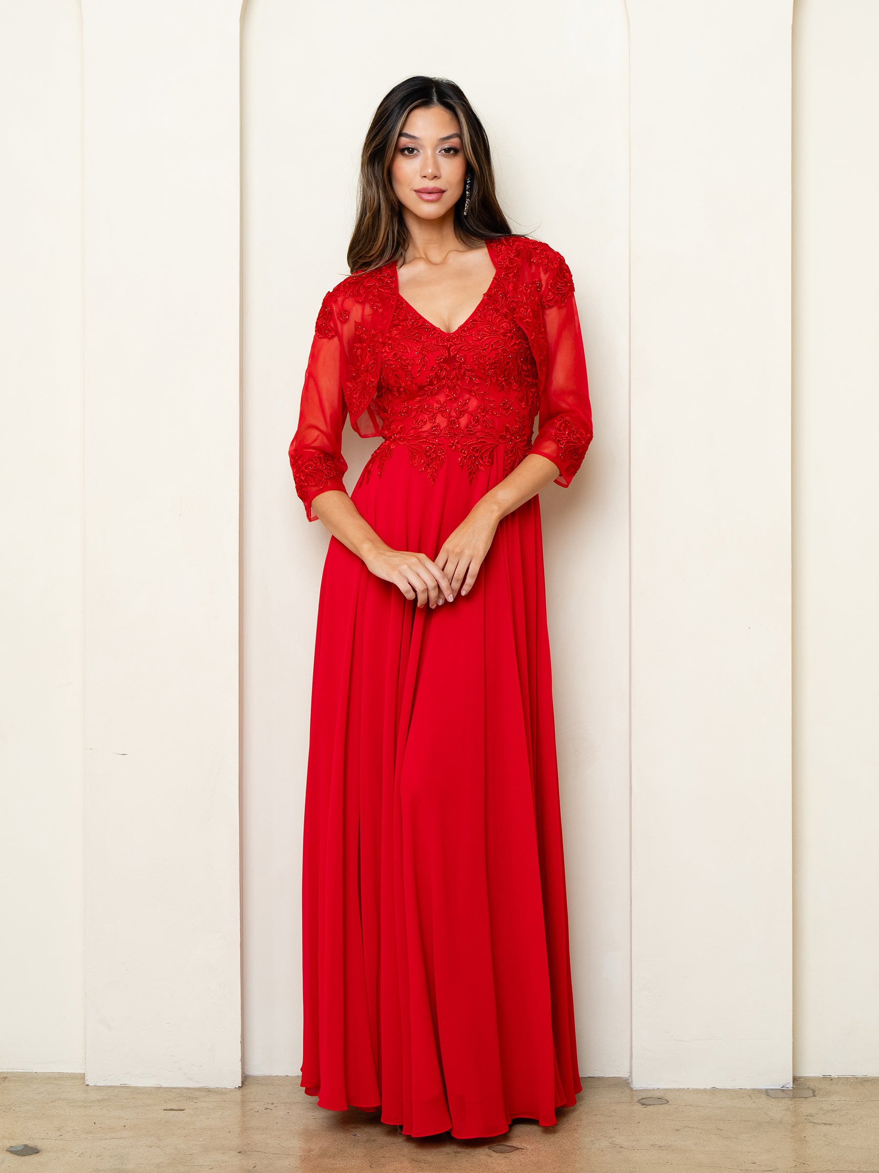 Eva Fashion 5299 A Line Long Mother of the Bride Formal Dress