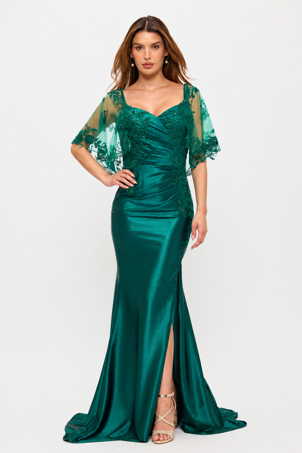 Sweetheart Floor-Length Satin Formal Mermaid Eva Fashion 5309