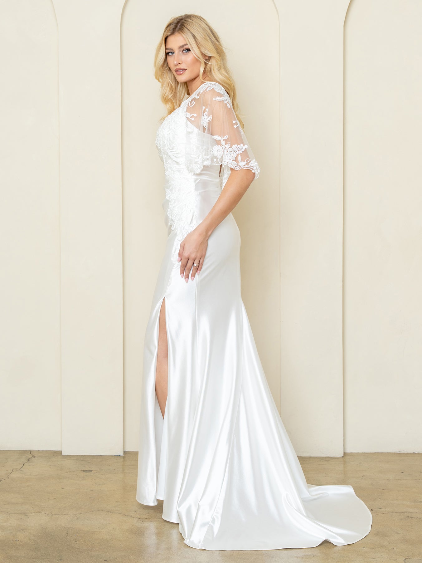 Sweetheart Floor-Length Satin Wedding Dress Sheath/Column Eva Fashion 5309W