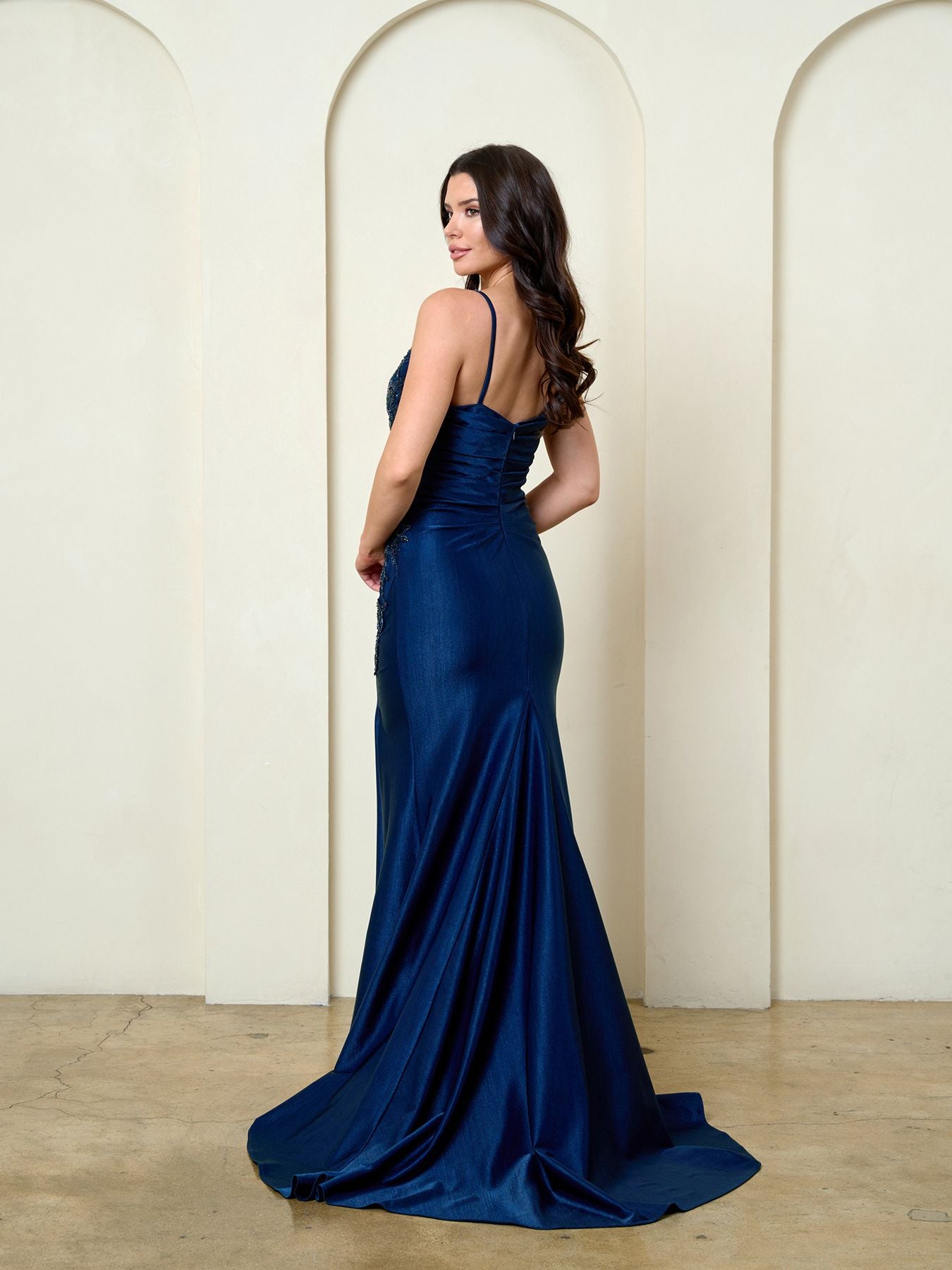Sweetheart Floor-Length Satin Formal Mermaid Eva Fashion 5309