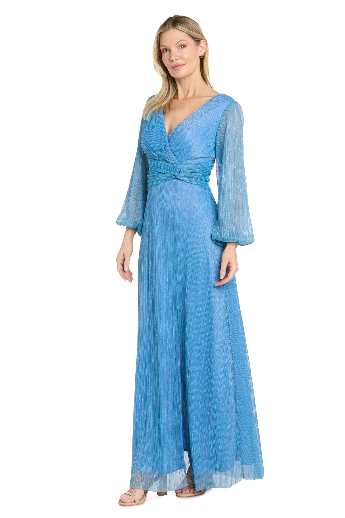 V-Neck Floor-Length Chiffon Formal A-Line R&M Richards 5311P