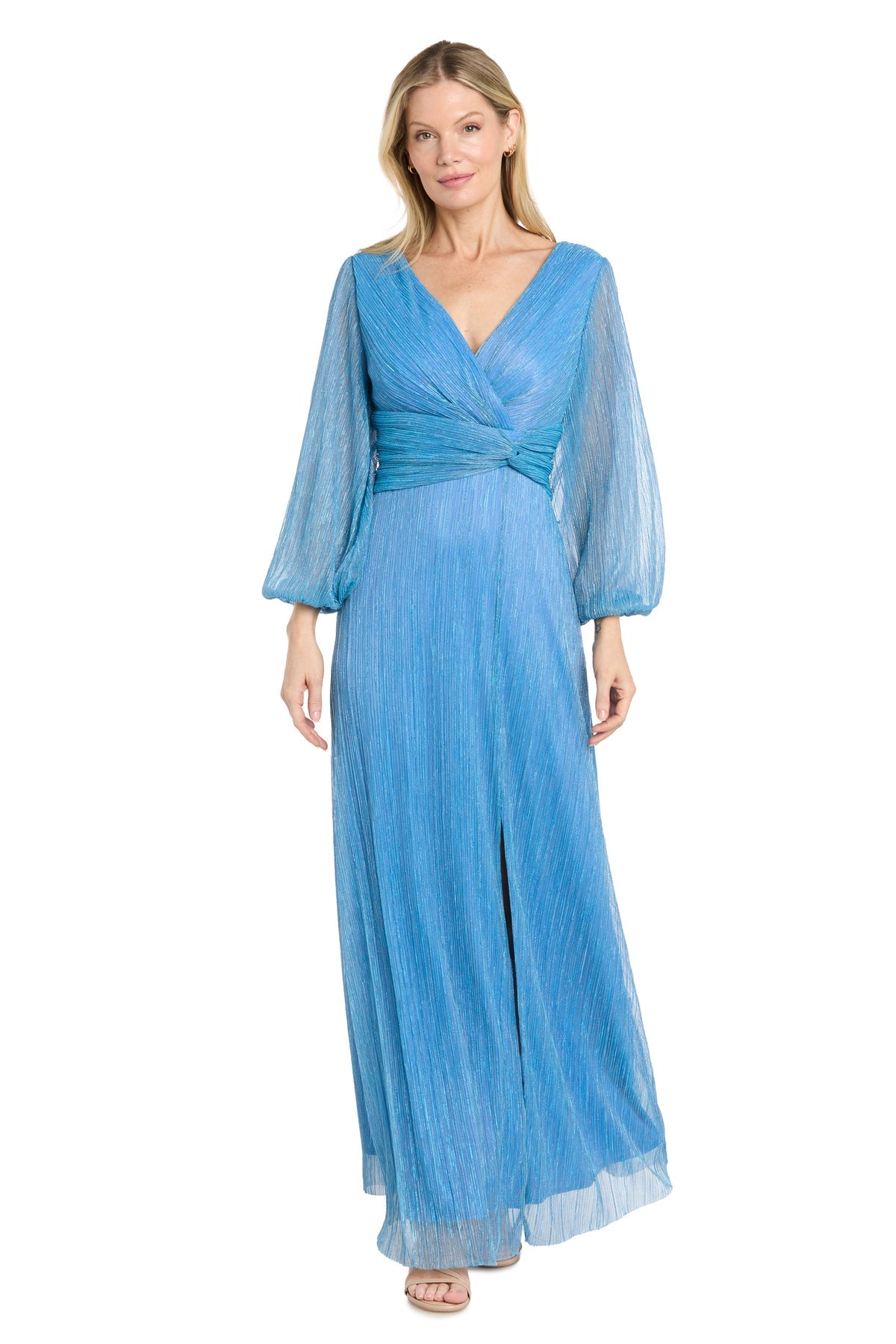 V-Neck Floor-Length Chiffon Formal A-Line R&M Richards 5311P