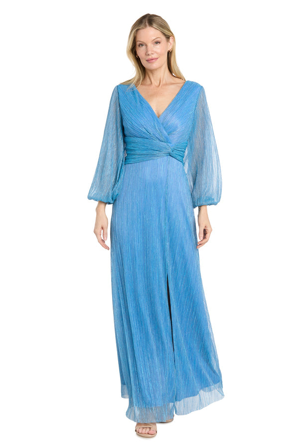 V-Neck Floor-Length Chiffon Formal A-Line R&M Richards 5311P