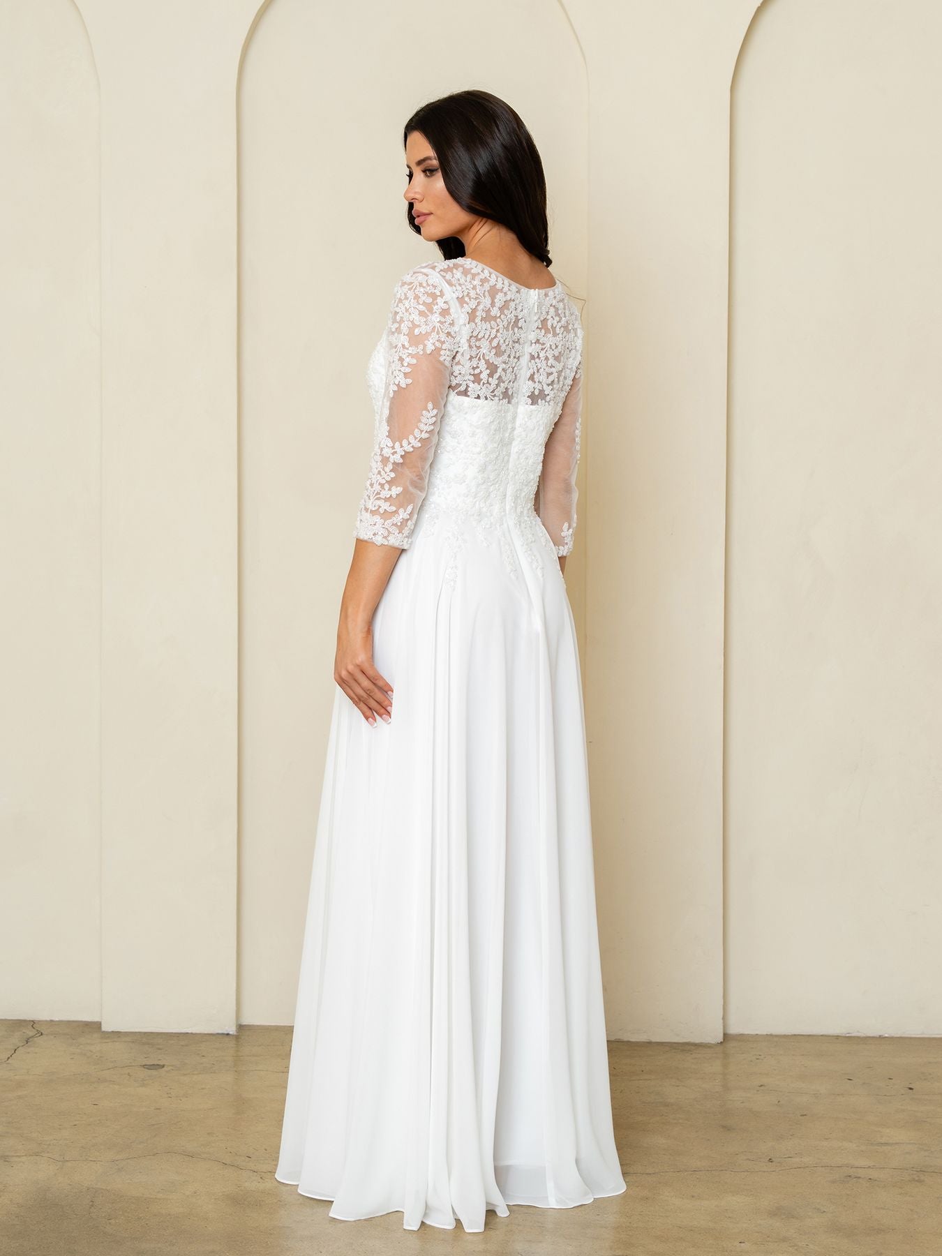 Wedding Dresses Long Bridal Beaded Wedding Dress Eva Fashion 5314 Off White