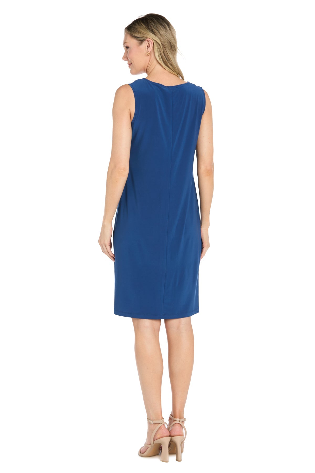 Jewel Knee-Length Jersey Evening Sheath R&M Richards 5397