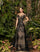 Mother of the Bride Dresses Long Formal Mother of the Bride Sequin Dress Black/Nude