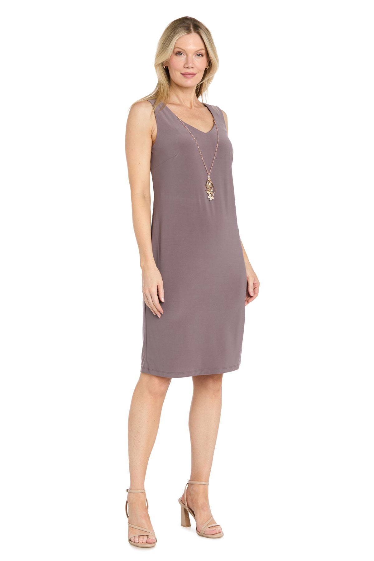 Scoop Knee-Length Chiffon Formal Sheath R&M Richards 5406P