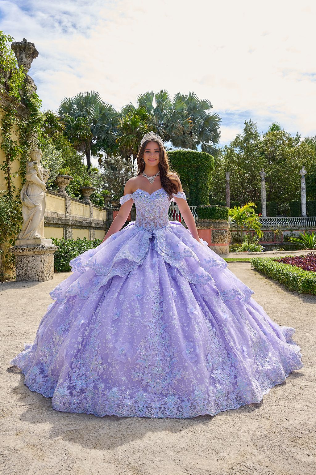 Amarra 54202 Long Tiered Sweet 16 Quinceanera Dress