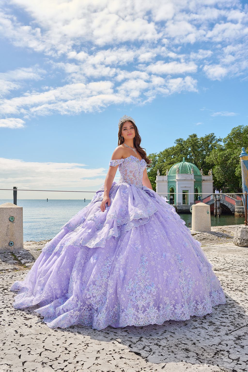 Amarra 54202 Long Tiered Sweet 16 Quinceanera Dress