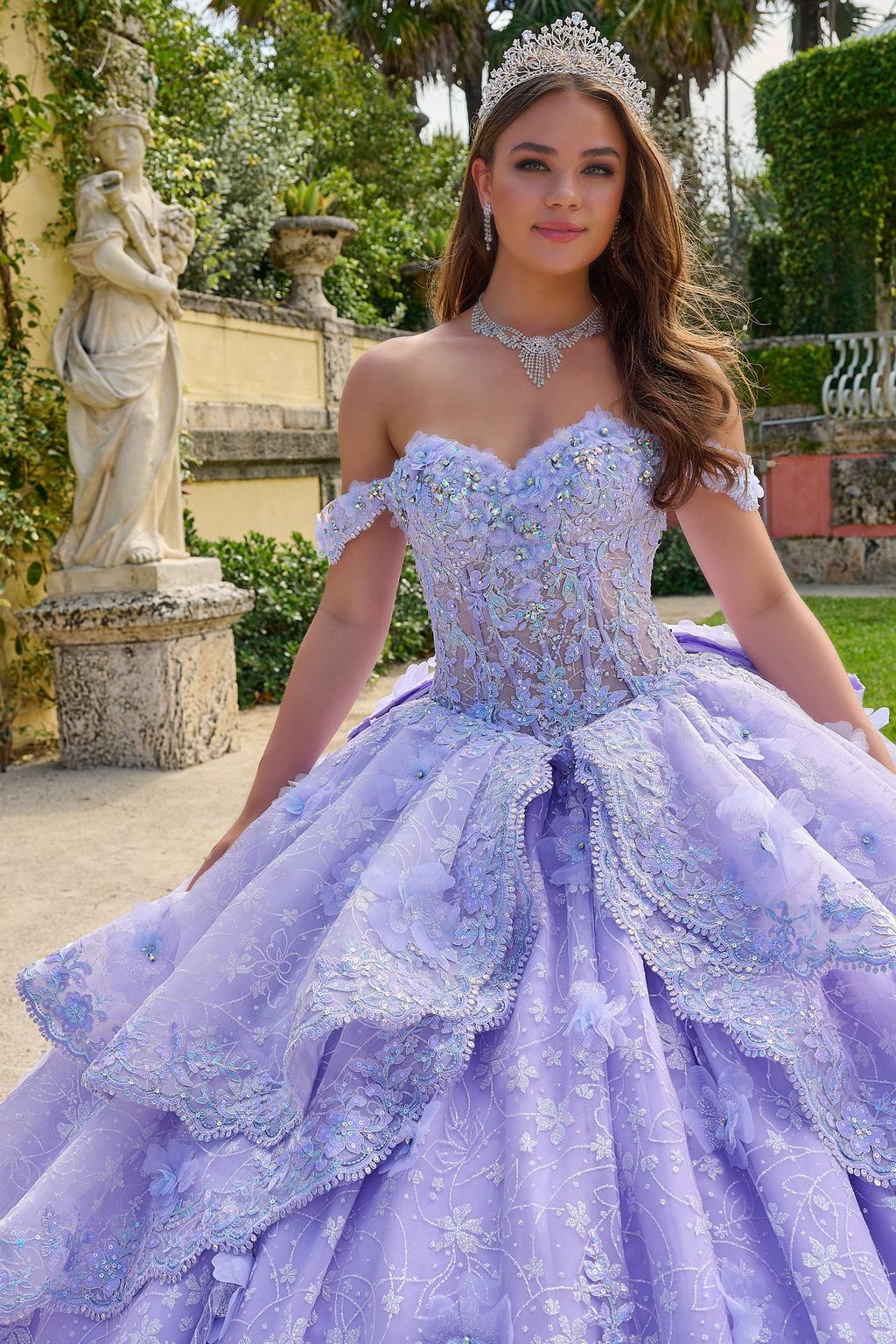Amarra 54202 Long Tiered Sweet 16 Quinceanera Dress