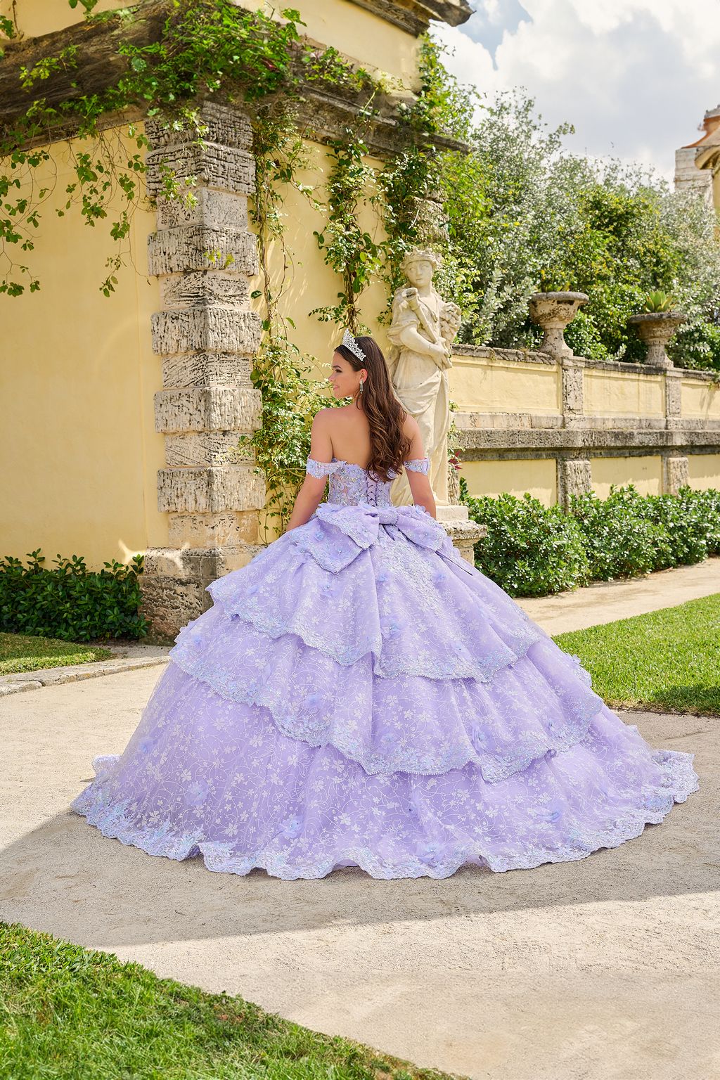 lilac sweet garden maxi dress Amarra 54202 Long Tiered Sweet 16 Quinceanera Dress – The Dress Outlet