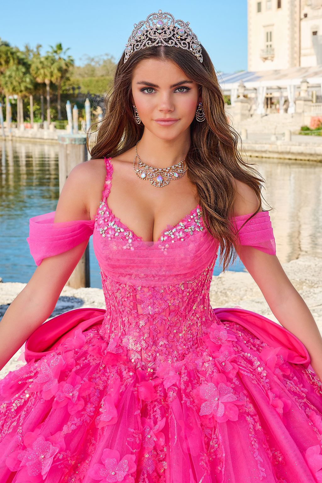 Amarra 54204 Long Sequin Ball Gown Quinceanera Dress