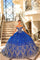 Quinceniera Dresses Long Glitter Sweet 16 Quinceanera Dress Royal Blue