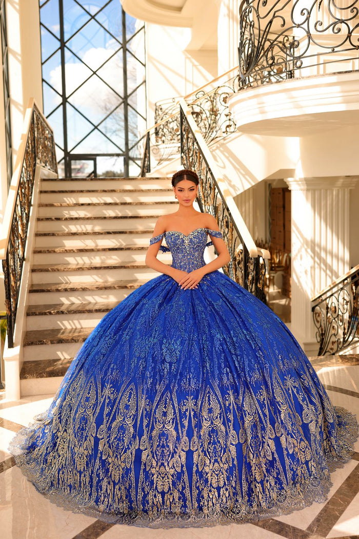 Quinceniera Dresses Long Glitter Sweet 16 Quinceanera Dress Royal Blue