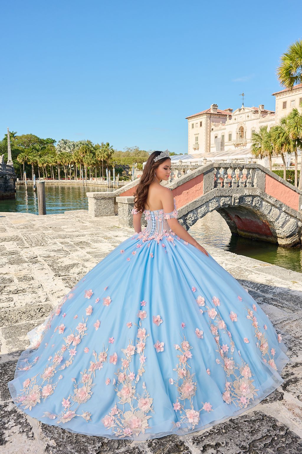 Amarra 54224 Beaded Ball Gown Long Quinceanera Dress - Light Blue / 8 Amarra 54224 Beaded Ball Gown Long Quinceanera Dress - Light Blue / 8