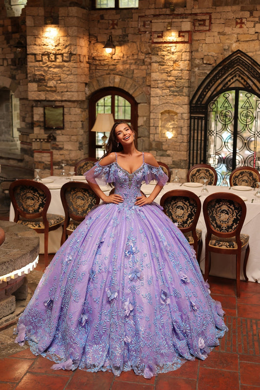 Quinceanera Dresses Long Glitter Ball Gown Quinceanera Dress Lilac
