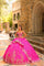 Quinceanera Dresses Long Ball Gown 3D Floral Quinceañera Dress Fuchsia