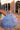 Quinceniera Dresses Long Quinceanera Dress Detachable Sleeves Ball Gown Light Blue