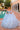Quinceniera Dresses Long Ball Gown Cape Sleeve Quinceanera Dress Light Blue