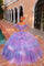 Quinceniera Dresses Glitter Ball Gown Sweet 16 Long Quinceanera Dress Lilac/Multi
