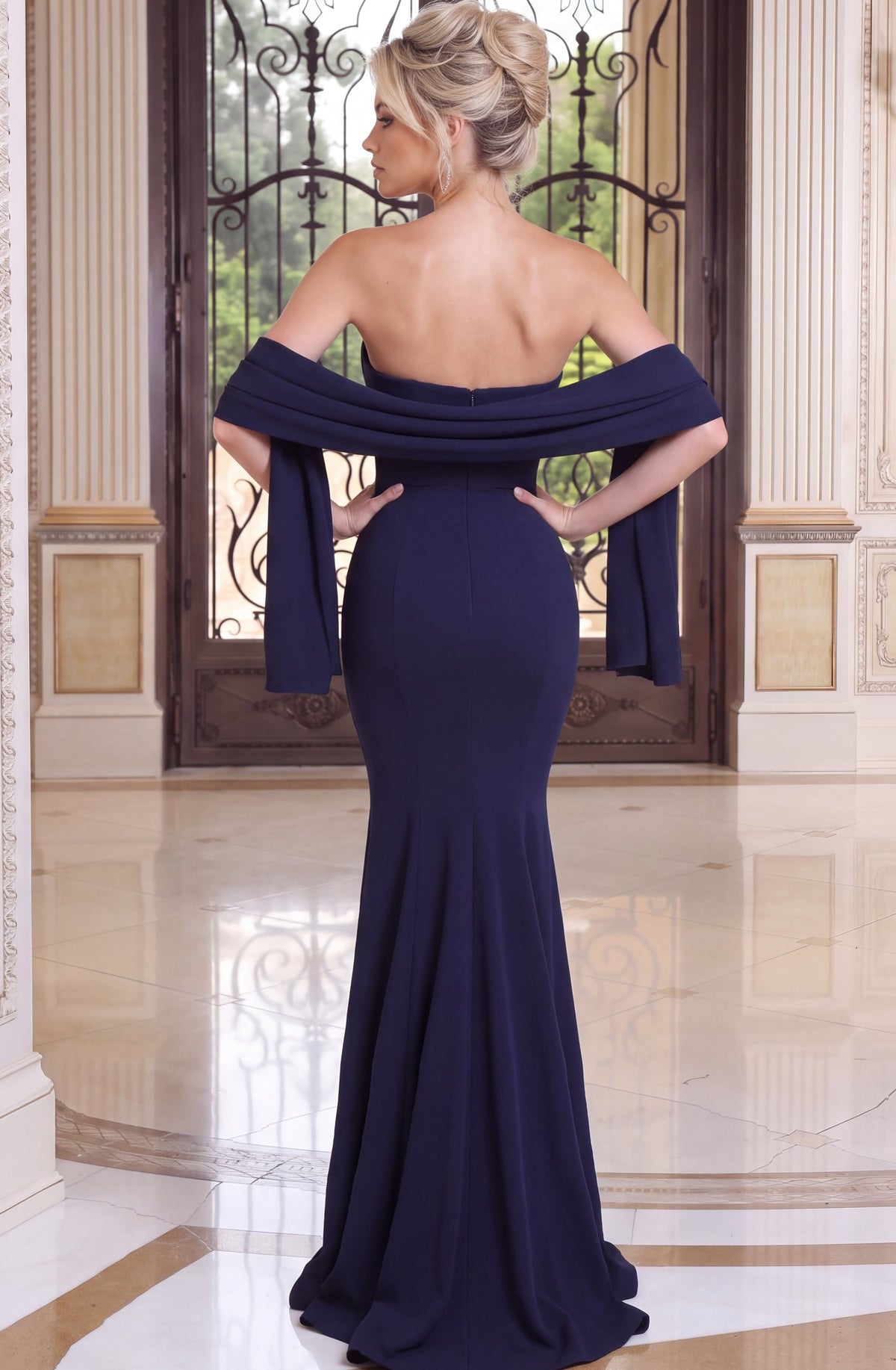 Strapless Straight Neck Floor-Length Jersey Prom Mermaid Jovani 54732