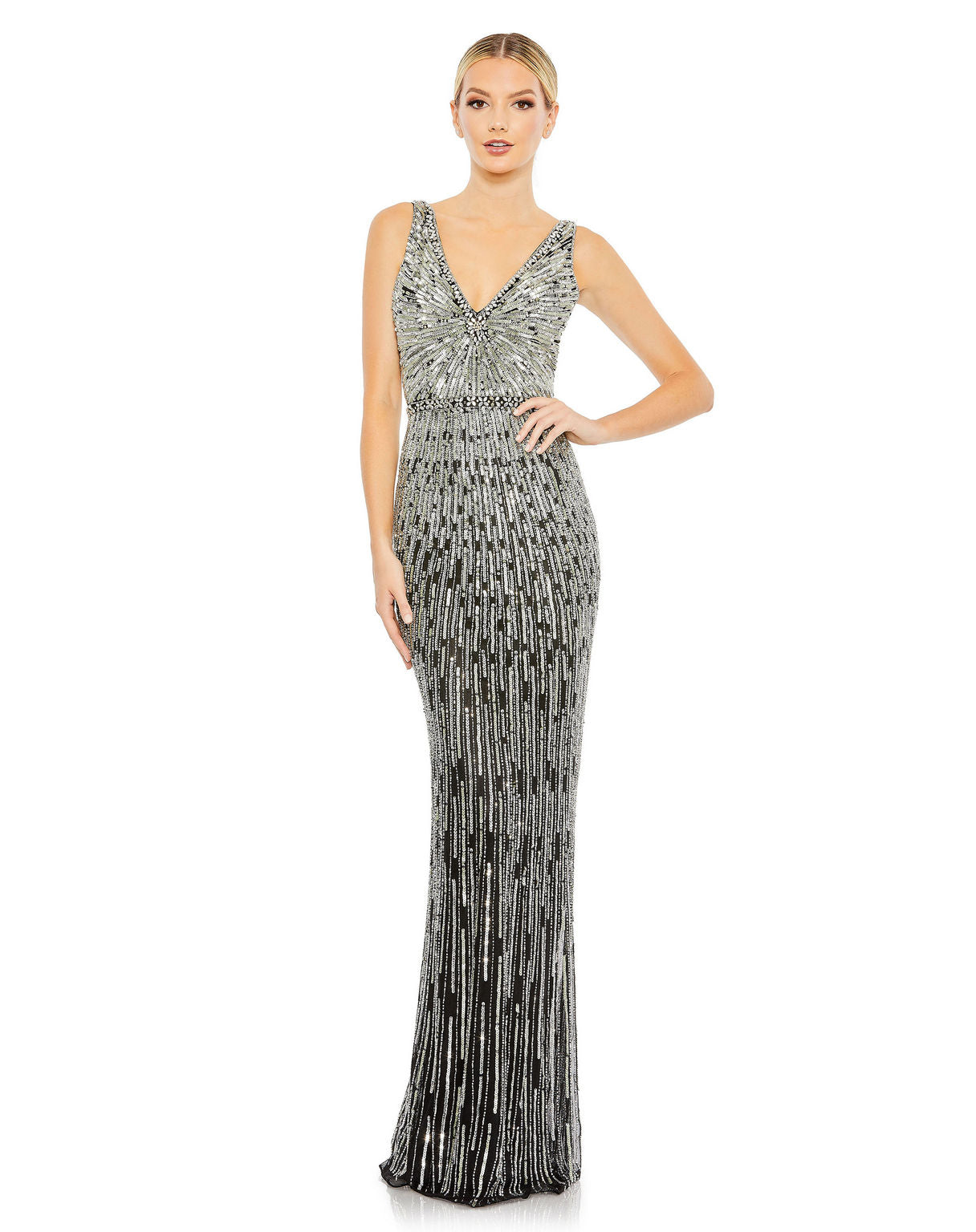 Mac Duggal 5483 Prom Formal Long Fitted Sequin Dress