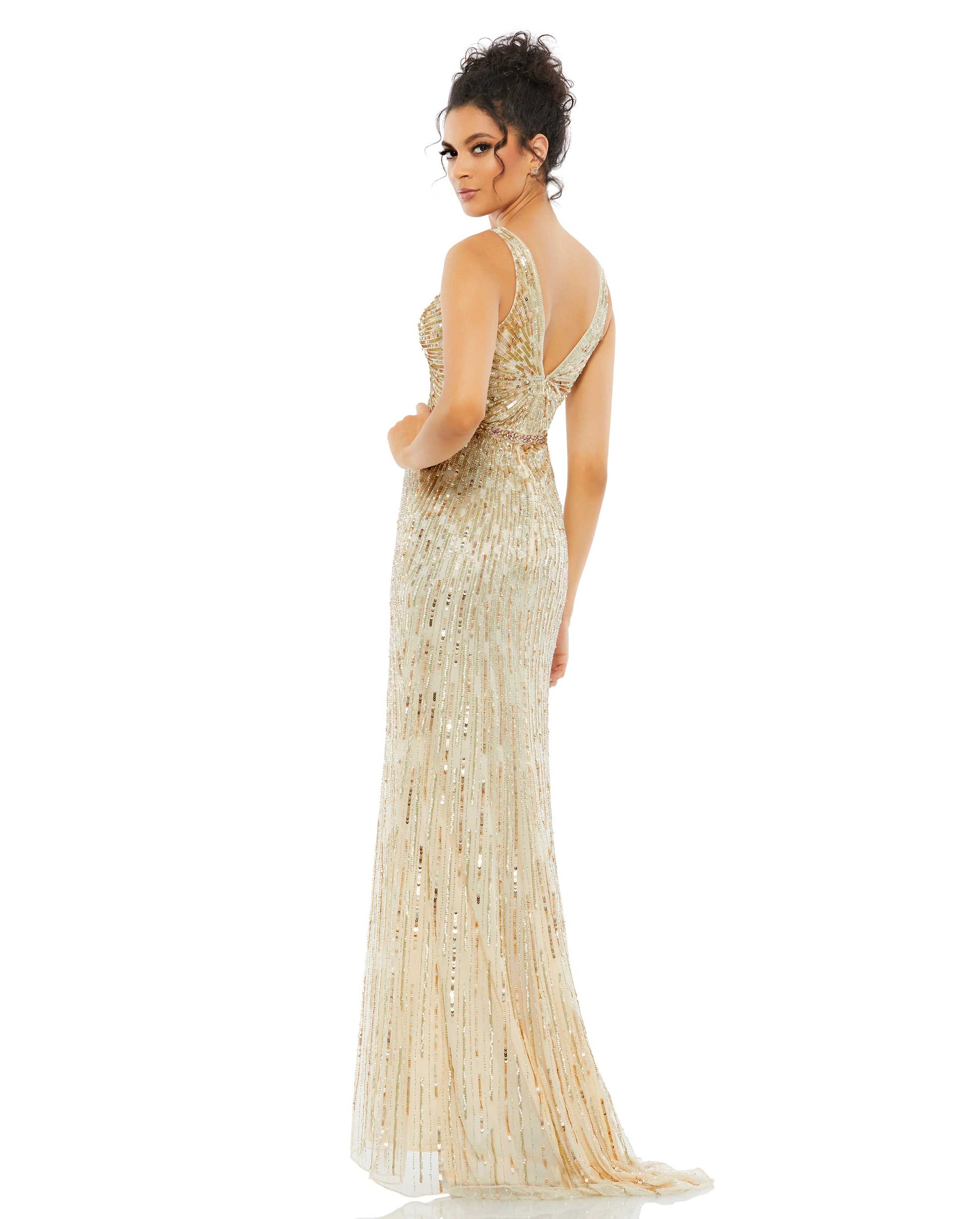 Mac Duggal 5483 Prom Formal Long Fitted Sequin Dress