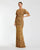 Mother of the Bride Dresses Formal Long Beaded Mother of the Bride Dress Nude Gold