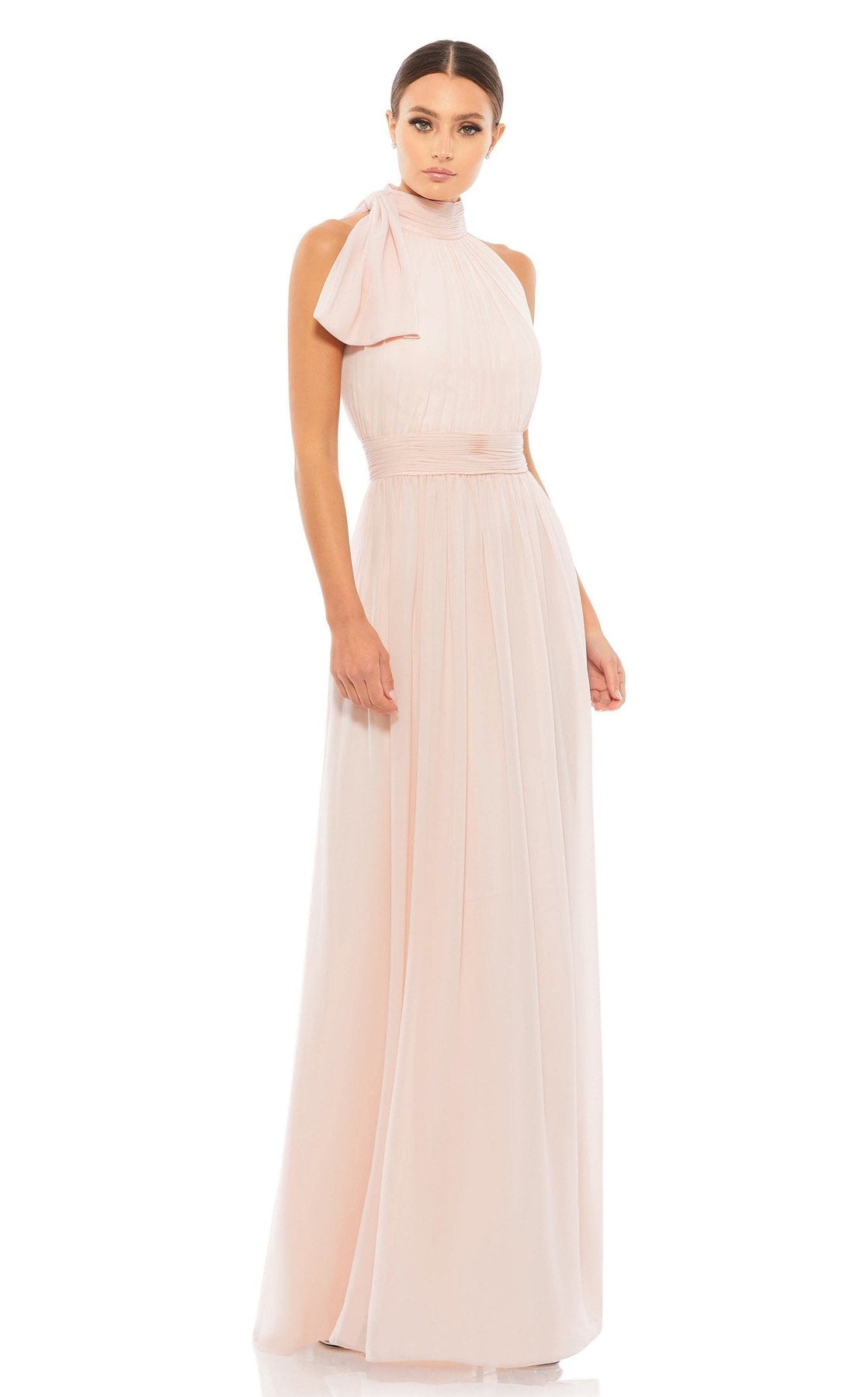 Formal Dresses Pleated Long A Line Formal Dress Mac Duggal 9955035P Blush