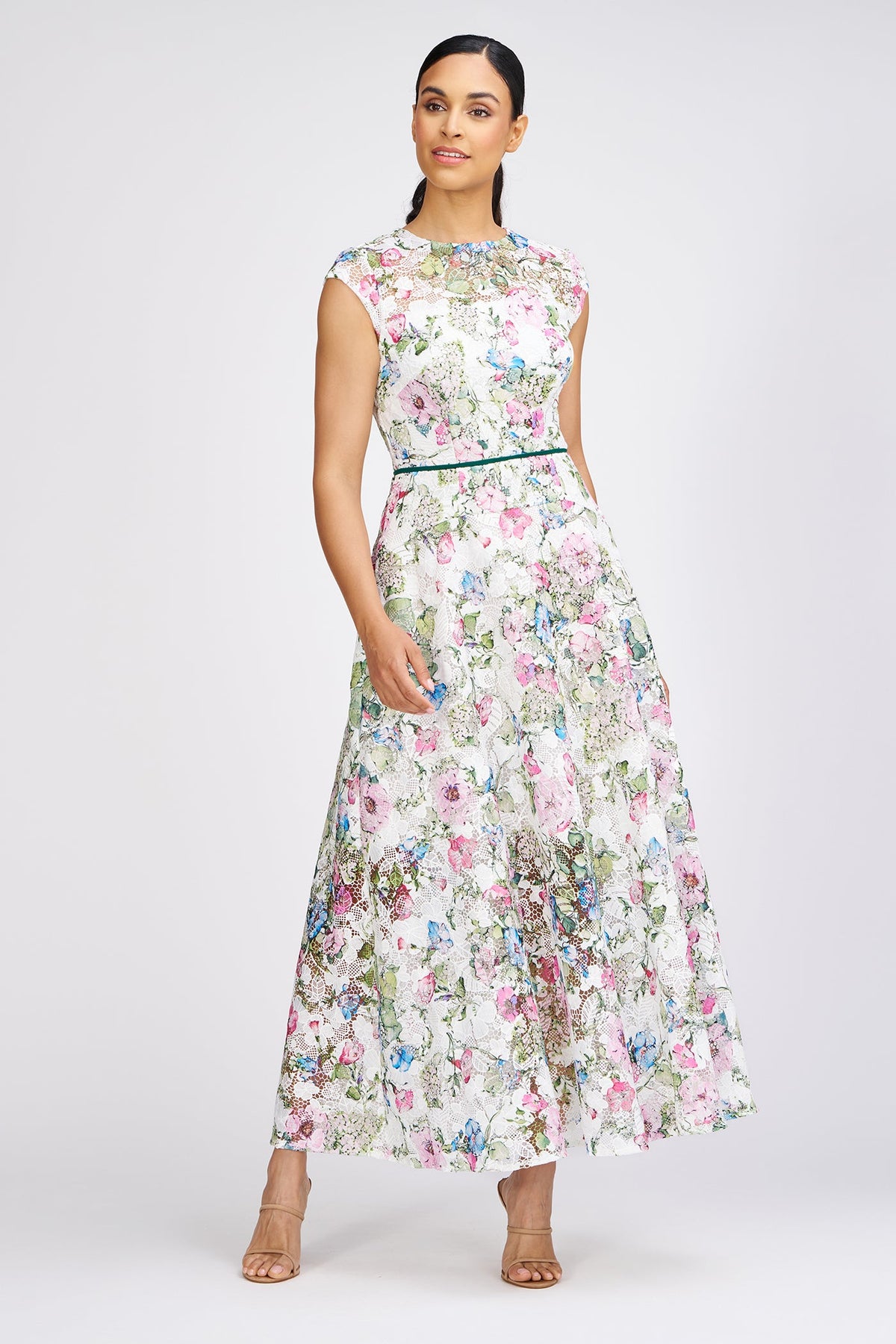Delilah Lace Maxi Dress Kay Unger 55113220