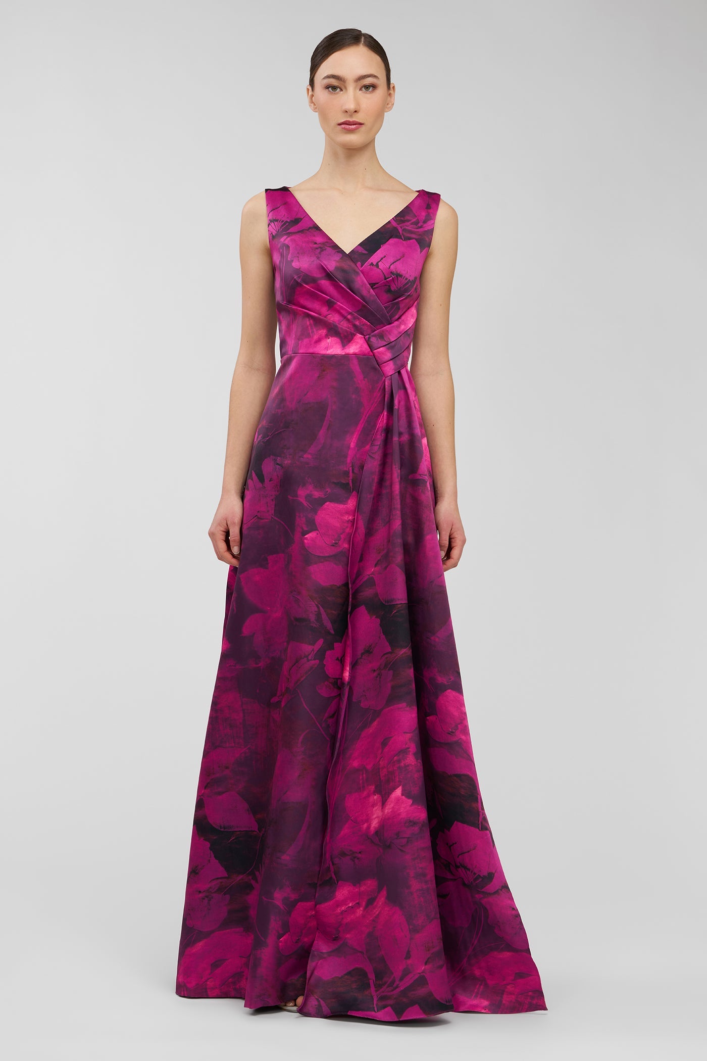 Kay Unger Cecilia Gown in Vivid Berry Multi