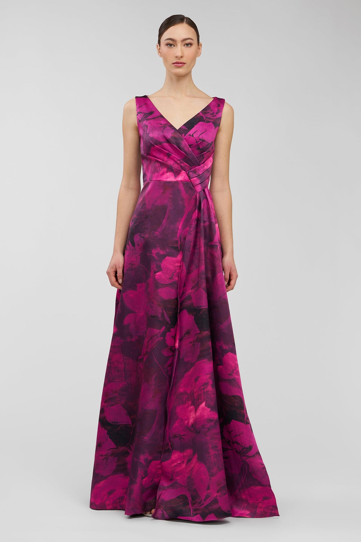 Kay Unger Cecilia Gown in Vivid Berry Multi