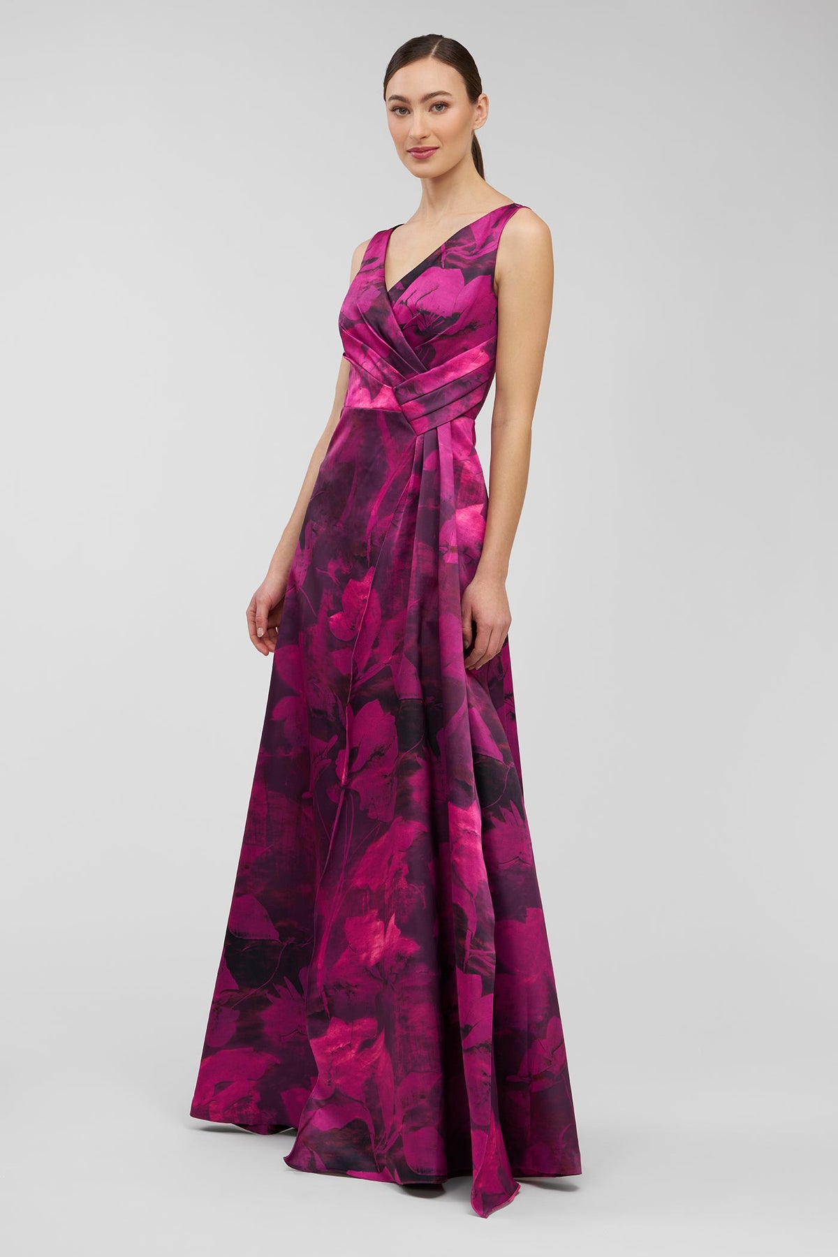 Kay Unger Cecilia Gown in Vivid Berry Multi
