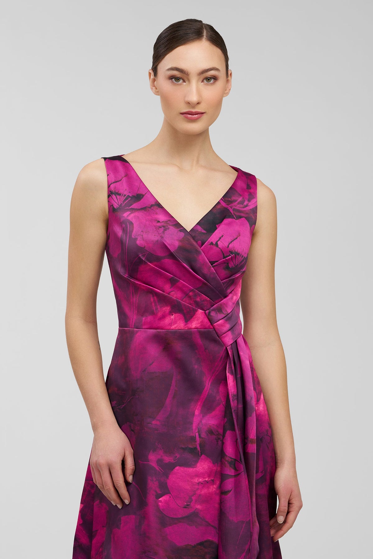 Kay Unger Cecilia Gown in Vivid Berry Multi
