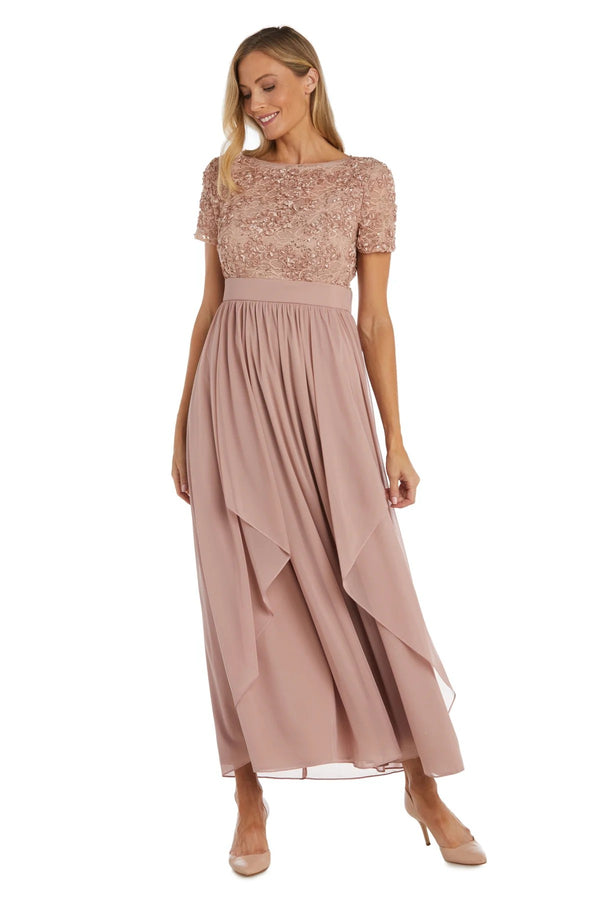 Short Sleeve Mother Of The Bride Dress Short Sleeve R&M Richards 5516