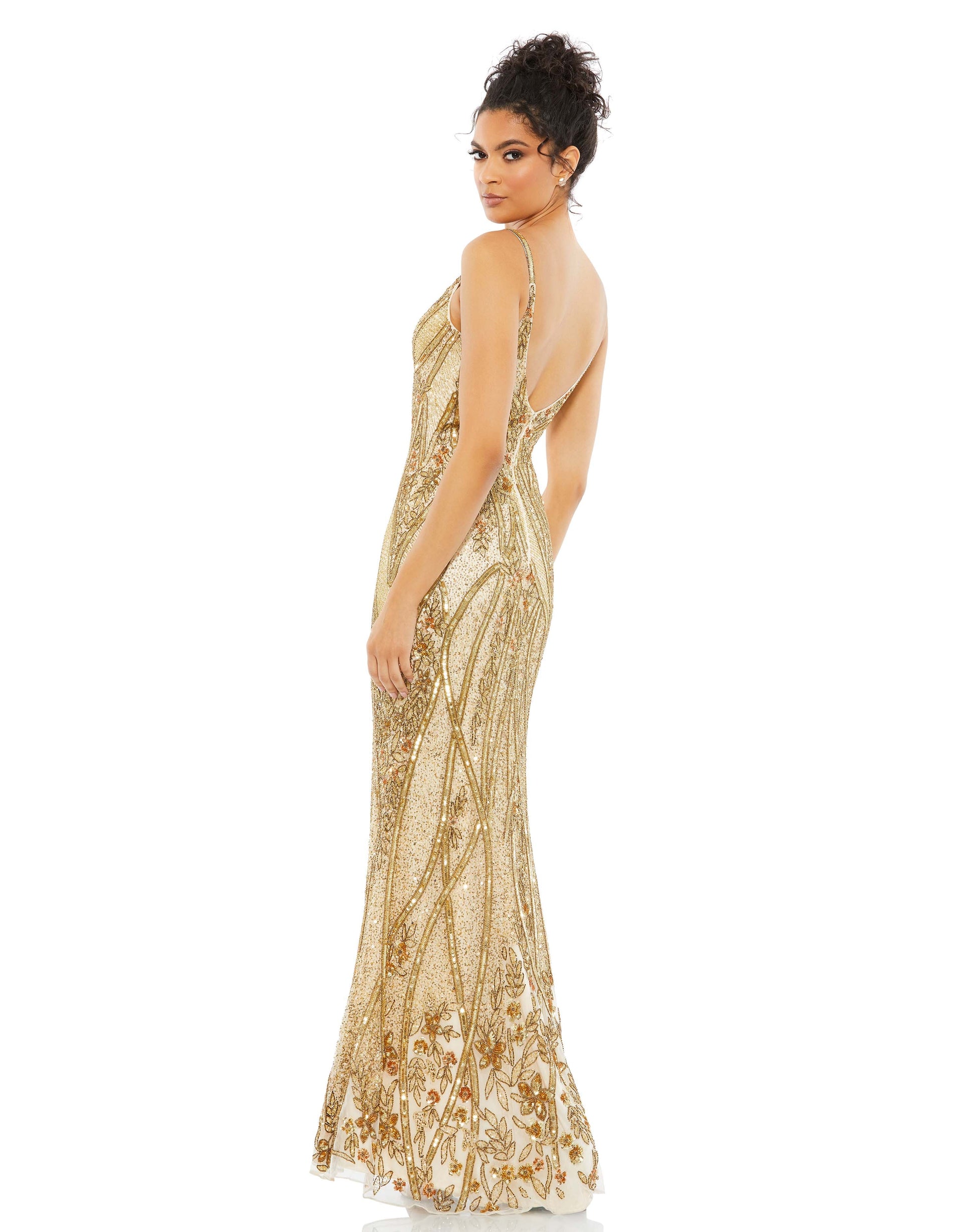 Mac Duggal 5517 Fitted Sequin Beaded Formal Prom Long Dress