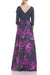Formal Dresses Long 3/4 Sleeve Floral Formal Dress CERISE SLATE