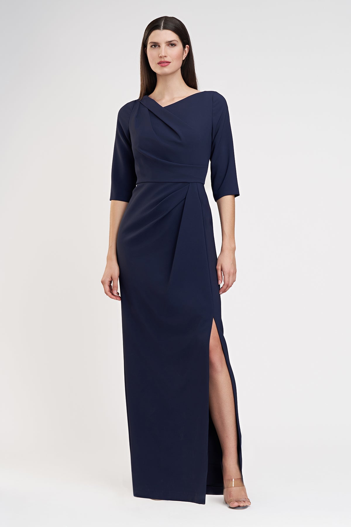 Kay Unger Margerite Column Gown in Midnight