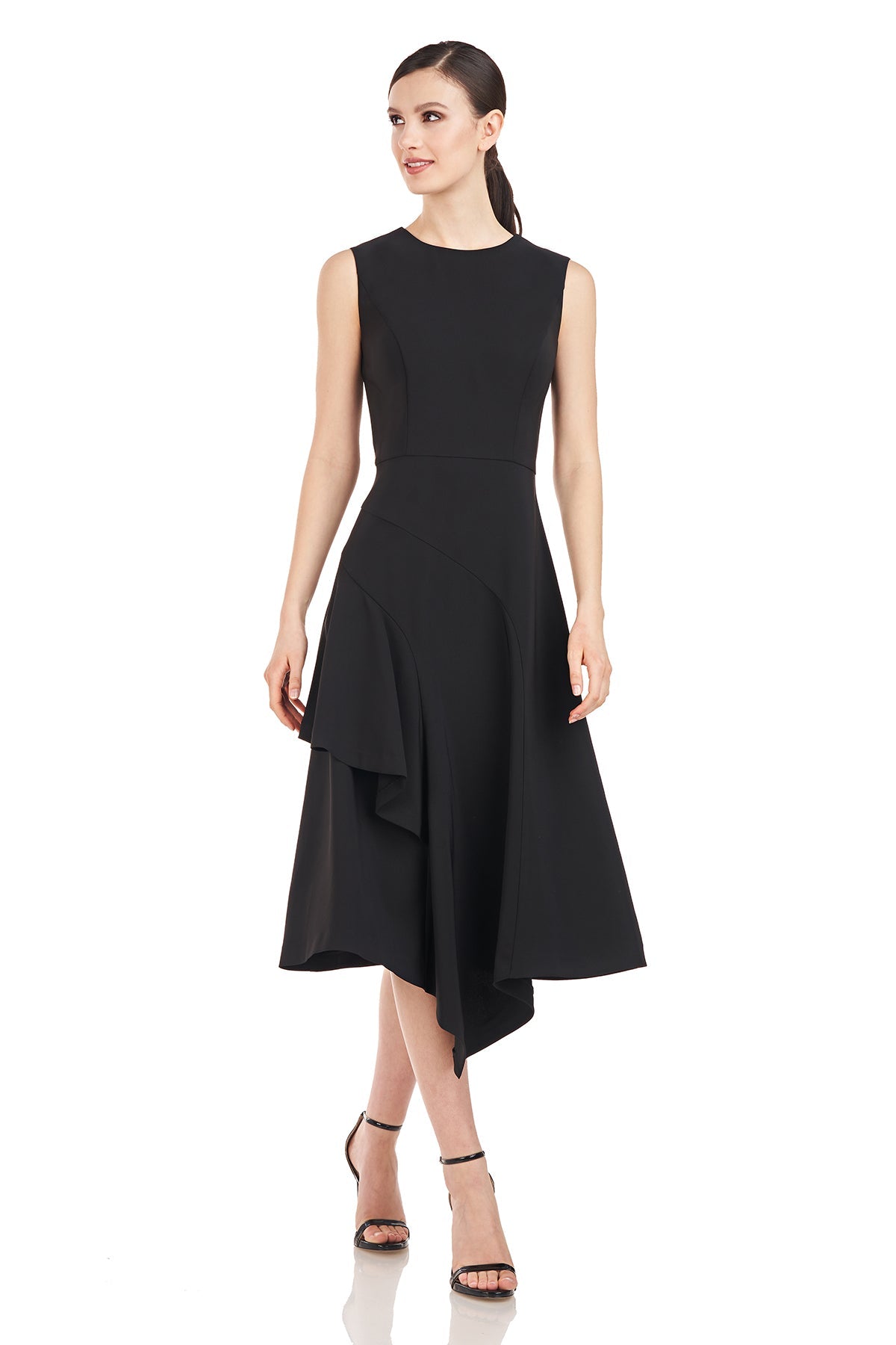 Kay Unger Bryce Midi Dress in Black