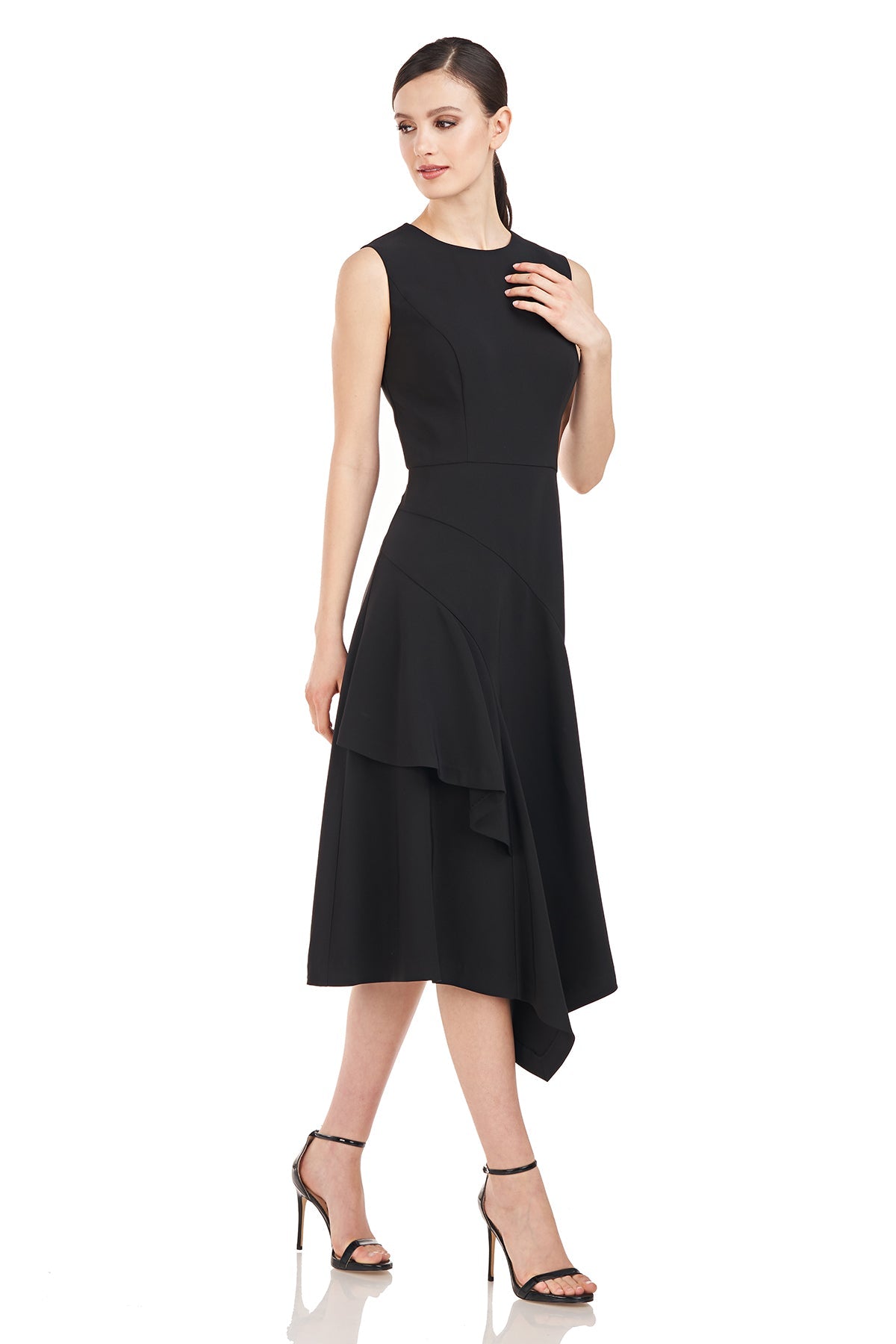 Kay Unger Bryce Midi Dress in Black