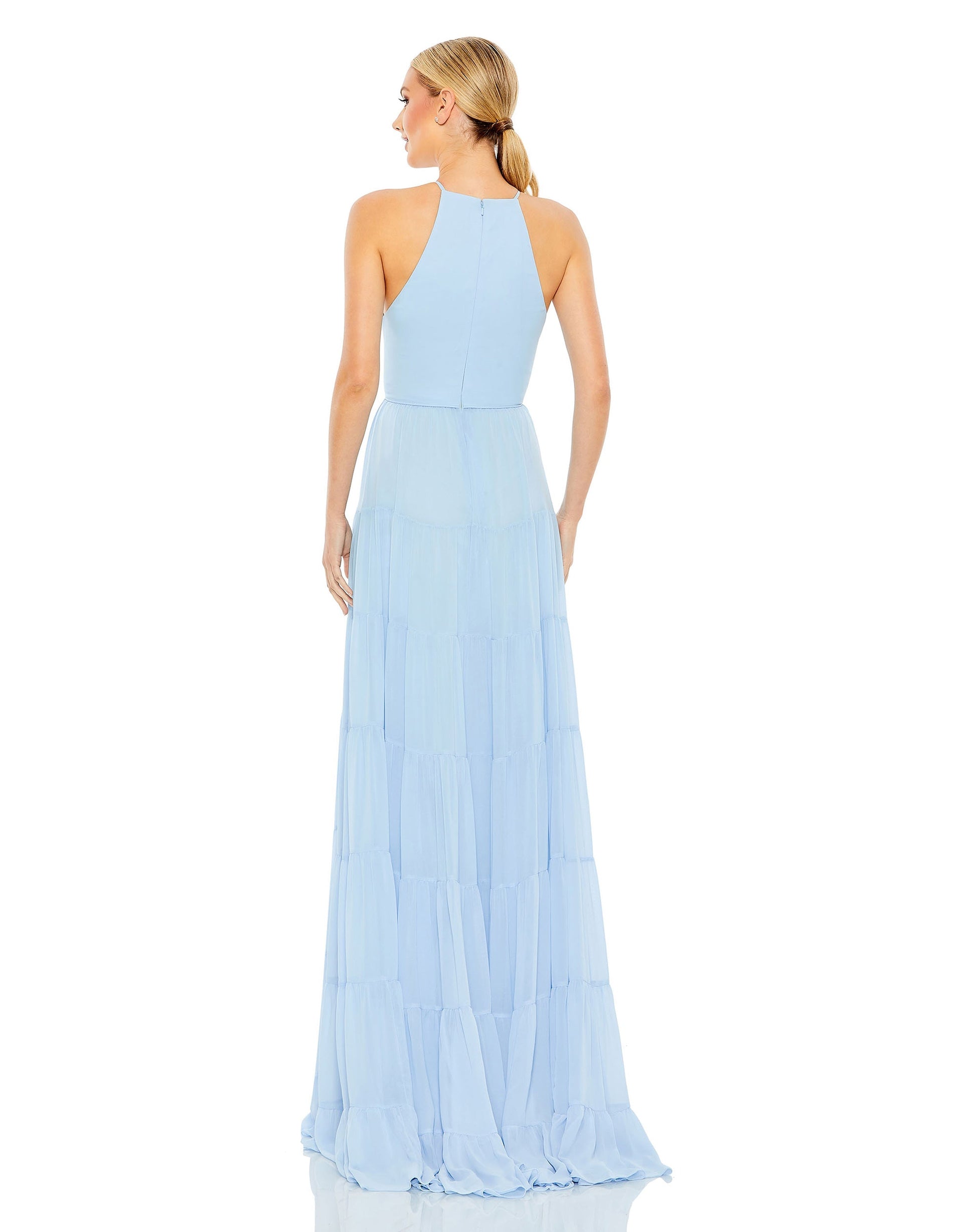 Mac Duggal 55281 Prom Long Halter Tiered Dress