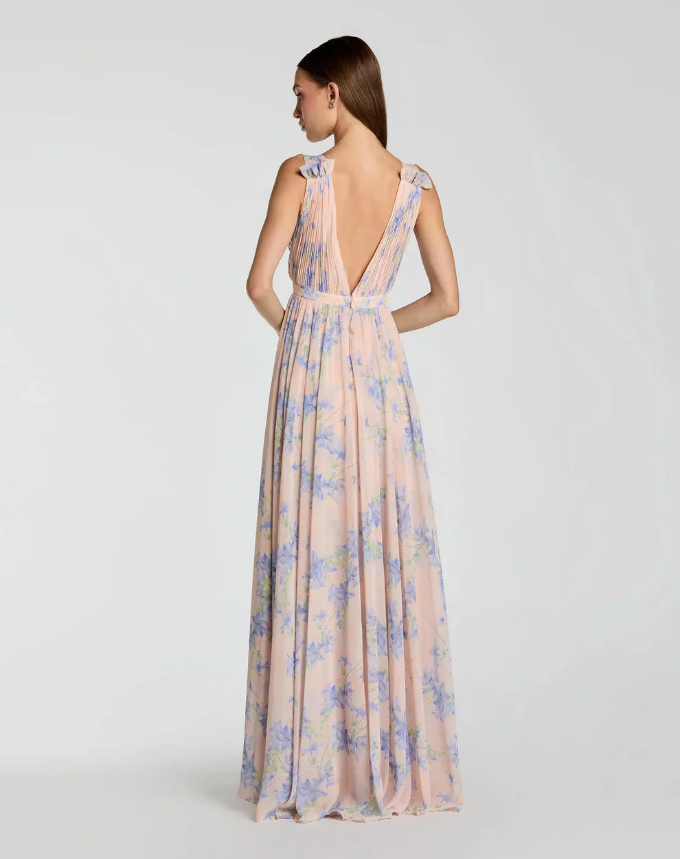 Formal Dresses Long Sleeveless Formal Chiffon Gown Violet Multi