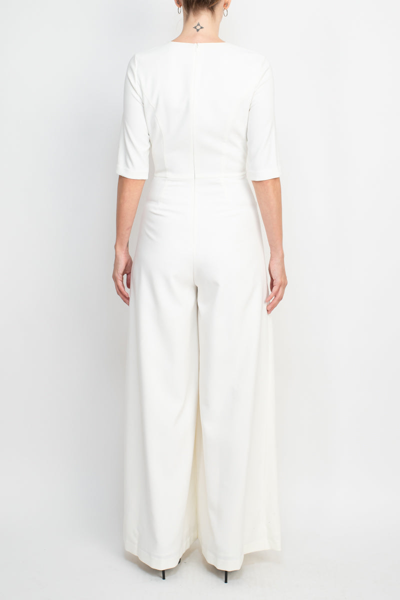 Kay Unger 5545780 Pleated Long Formal Jumpsuit