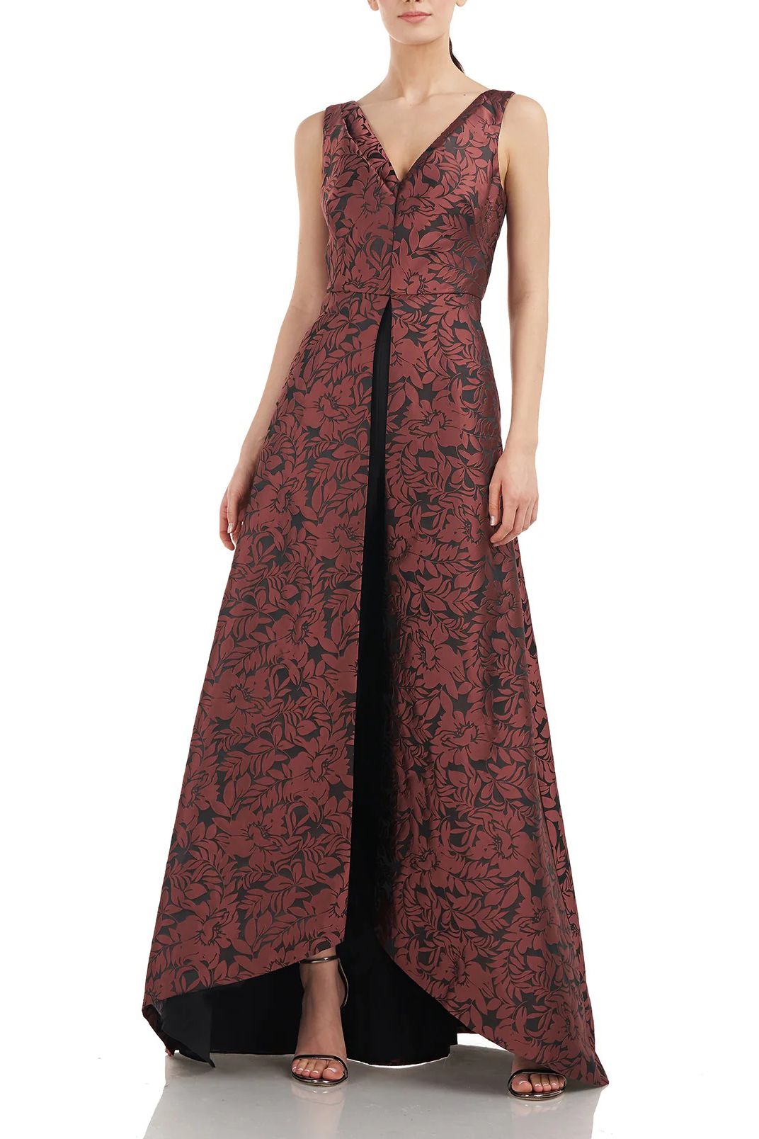 Kay Unger 5548775 Floral Print Sleeveless Jumpsuit