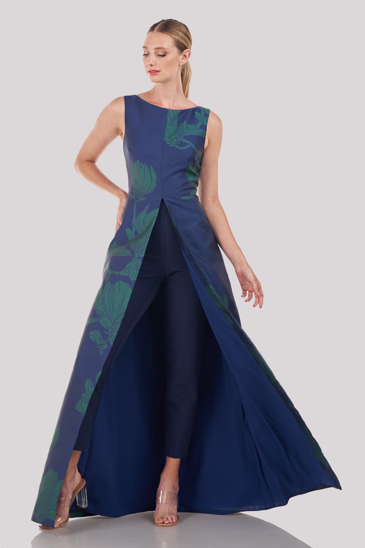 Floral Walk-Through Jumpsuit Kay Unger 5549262