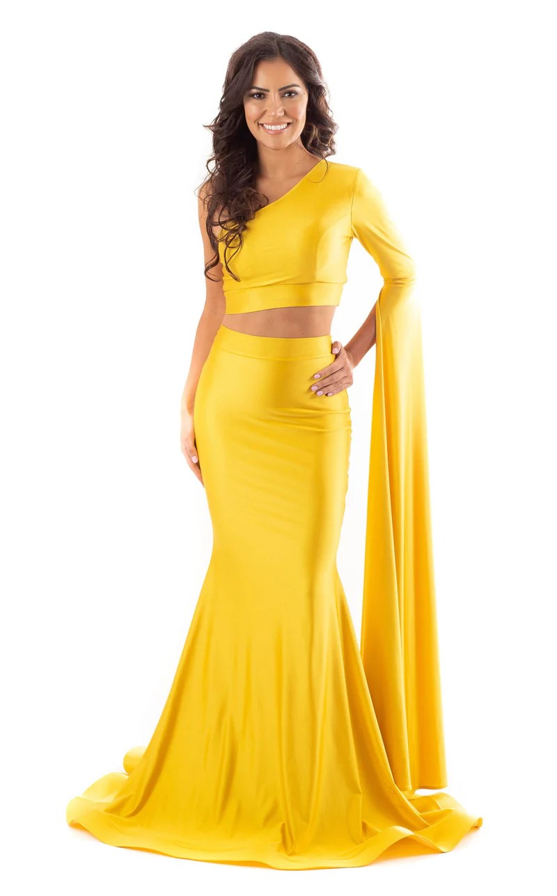 Jessica Angel 554 Long Formal Fitted Two Piece Prom Dress