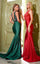 Prom Dresses Long Formal 3D Floral Applique Prom Dress Hunter